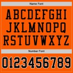 Custom Jersey Black-White Throwback Authentic Football Mesh Orange Custom Jersey Black-White Throwback Authentic Football Mesh Orange