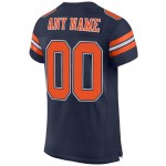Authentic Orange-White Jersey Mesh Custom Football Navy Authentic Orange-White Jersey Mesh Custom Football Navy