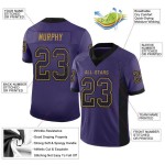 Black-Old Drift Custom Purple Fashion Mesh Gold Jersey Football Black-Old Drift Custom Purple Fashion Mesh Gold Jersey Football