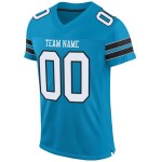 White-Black Football Jersey Authentic Blue Custom Mesh Panther White-Black Football Jersey Authentic Blue Custom Mesh Panther