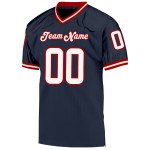 Mesh Custom Jersey Navy White-Red Throwback Football Authentic