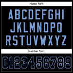 Custom Jersey Black-Light Mesh Authentic Black Football Blue Custom Jersey Black-Light Mesh Authentic Black Football Blue