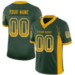 Green Football Fashion Gold-White Drift Mesh Custom Jersey Green Football Fashion Gold-White Drift Mesh Custom Jersey