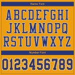 Football Royal-White Jersey Custom Authentic Gold Mesh