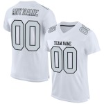 Authentic White Jersey Custom Mesh Silver-Black Football