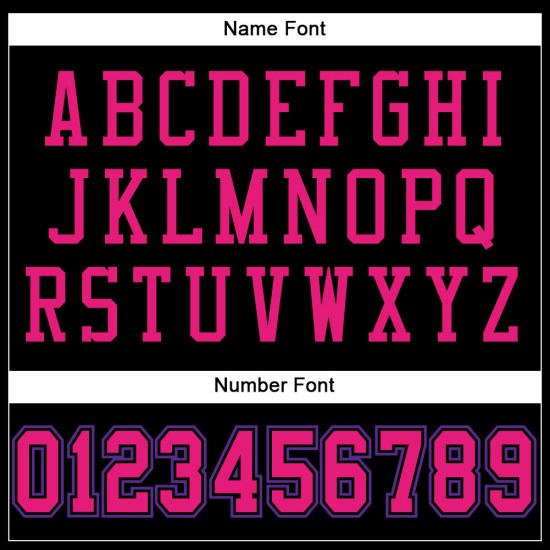 Hot Authentic Mesh Black Custom Jersey Football Pink-Purple Hot Authentic Mesh Black Custom Jersey Football Pink-Purple