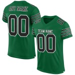 Authentic Green Black-White Kelly Custom Mesh Jersey Football Authentic Green Black-White Kelly Custom Mesh Jersey Football