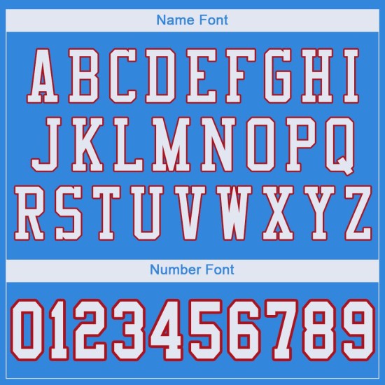 Football White-Red Authentic Custom Blue Mesh Powder Jersey