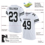 Black-Silver Jersey Authentic Football Custom Mesh White Black-Silver Jersey Authentic Football Custom Mesh White