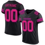 Hot Authentic Mesh Black Custom Jersey Football Pink-Purple Hot Authentic Mesh Black Custom Jersey Football Pink-Purple