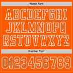 Jersey Custom Orange Mesh Authentic Football White-Gray