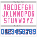 Powder Authentic White Blue-Pink Mesh Football Jersey Custom Throwback Powder Authentic White Blue-Pink Mesh Football Jersey Custom Throwback