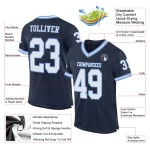 Mesh Blue Football Authentic Custom White-Light Throwback Jersey Navy Mesh Blue Football Authentic Custom White-Light Throwback Jersey Navy