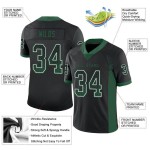 Green-White Drift Custom Jersey Fashion Black Mesh Football Gotham Green-White Drift Custom Jersey Fashion Black Mesh Football Gotham