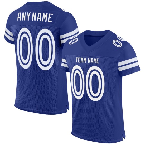Jersey Mesh Custom Football Authentic White Royal Jersey Mesh Custom Football Authentic White Royal