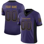 Black-Old Drift Custom Purple Fashion Mesh Gold Jersey Football Black-Old Drift Custom Purple Fashion Mesh Gold Jersey Football