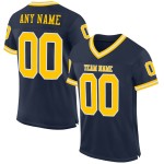 Football Throwback Jersey Mesh Custom Navy Authentic Gold-White Football Throwback Jersey Mesh Custom Navy Authentic Gold-White