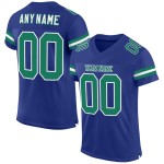 Custom Football Kelly Mesh Jersey Authentic Green-White Royal