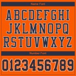 Navy-White Mesh Football Jersey Authentic Orange Custom