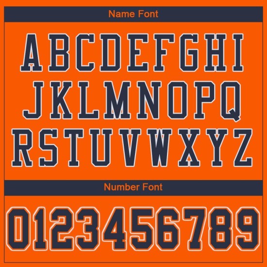 Navy-White Mesh Football Jersey Authentic Orange Custom