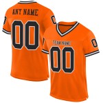 Custom Jersey Black-White Throwback Authentic Football Mesh Orange Custom Jersey Black-White Throwback Authentic Football Mesh Orange