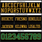 Jersey Black Football Authentic Mesh Green-Gold Kelly Custom