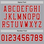Football Red-White Gray Jersey Authentic Mesh Custom Football Red-White Gray Jersey Authentic Mesh Custom