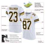 Black-Gold White Football Authentic Custom Mesh Jersey Black-Gold White Football Authentic Custom Mesh Jersey