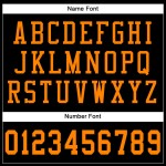 Jersey Football Authentic Custom Mesh Orange Black Bay