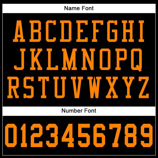 Jersey Football Authentic Custom Mesh Orange Black Bay