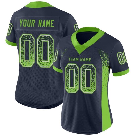 Mesh Jersey Neon Drift Navy Fashion Football Green-Gray Custom Mesh Jersey Neon Drift Navy Fashion Football Green-Gray Custom