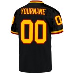 Authentic Custom Throwback Mesh Gold-Red Jersey Football Black Authentic Custom Throwback Mesh Gold-Red Jersey Football Black
