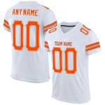 Jersey Football Authentic Custom White Mesh Orange-Gray Jersey Football Authentic Custom White Mesh Orange-Gray
