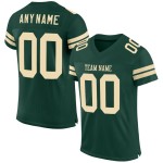 Football Custom Cream Authentic Mesh Green Jersey Football Custom Cream Authentic Mesh Green Jersey