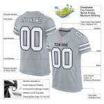 Authentic Silver Football Mesh White-Black Custom Jersey Authentic Silver Football Mesh White-Black Custom Jersey