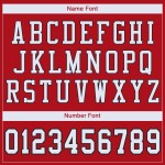 Mesh Authentic Football Custom White-Black Red Jersey