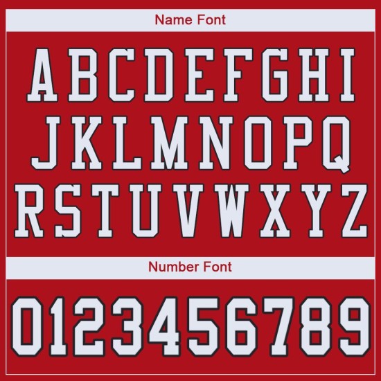 Mesh Authentic Football Custom White-Black Red Jersey