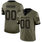 Jersey Gold Black-Old Custom To Service Mesh Football Salute Olive Jersey Gold Black-Old Custom To Service Mesh Football Salute Olive
