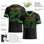 Jersey Black Football Authentic Mesh Green-Gold Kelly Custom
