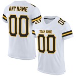 Black-Gold White Football Authentic Custom Mesh Jersey Black-Gold White Football Authentic Custom Mesh Jersey