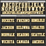 Jersey Mesh Gold-White Authentic Black Football Custom Jersey Mesh Gold-White Authentic Black Football Custom