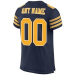 Football Mesh Navy Jersey Gold-White Custom Authentic Football Mesh Navy Jersey Gold-White Custom Authentic