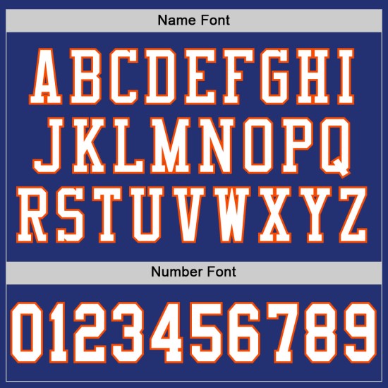 Authentic Royal Jersey White-Orange Custom Mesh Football