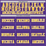 Custom Purple Jersey Mesh Football Gold-White Throwback Authentic Custom Purple Jersey Mesh Football Gold-White Throwback Authentic