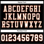 Black Football White-Orange Jersey Custom Authentic Mesh Black Football White-Orange Jersey Custom Authentic Mesh