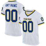 Mesh Football Custom Jersey Royal-Gold White Authentic Throwback