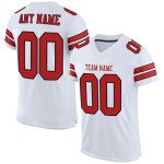 Authentic Football White Custom Mesh Scarlet-Black Jersey