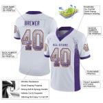 Mesh Drift Purple-Gold Football Fashion Custom Jersey White Mesh Drift Purple-Gold Football Fashion Custom Jersey White