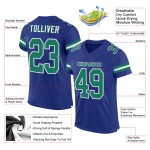Custom Football Kelly Mesh Jersey Authentic Green-White Royal