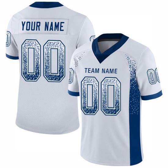 Mesh Jersey Drift Custom Football White Royal Fashion
